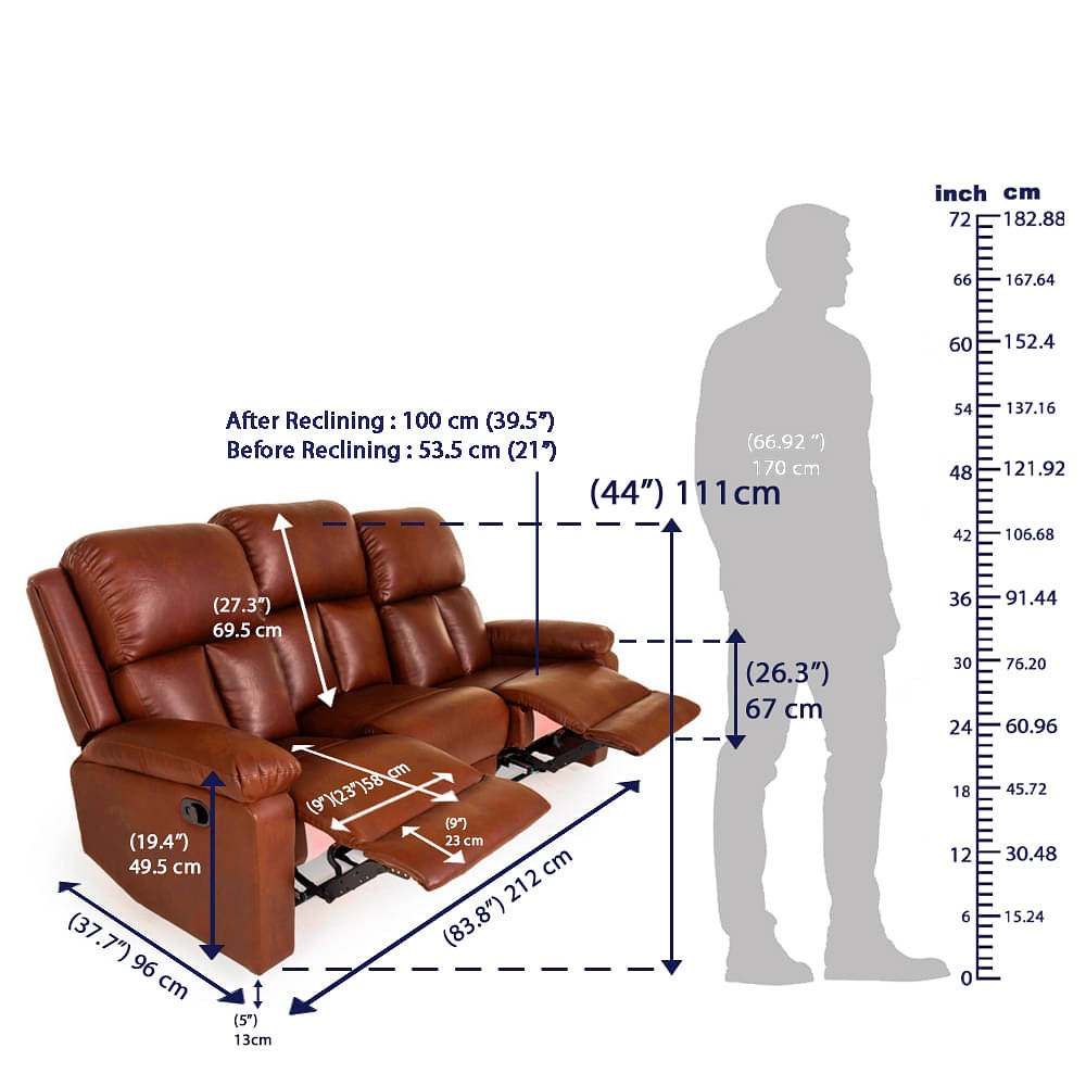 werfo Mojo 3 seater manual recliner