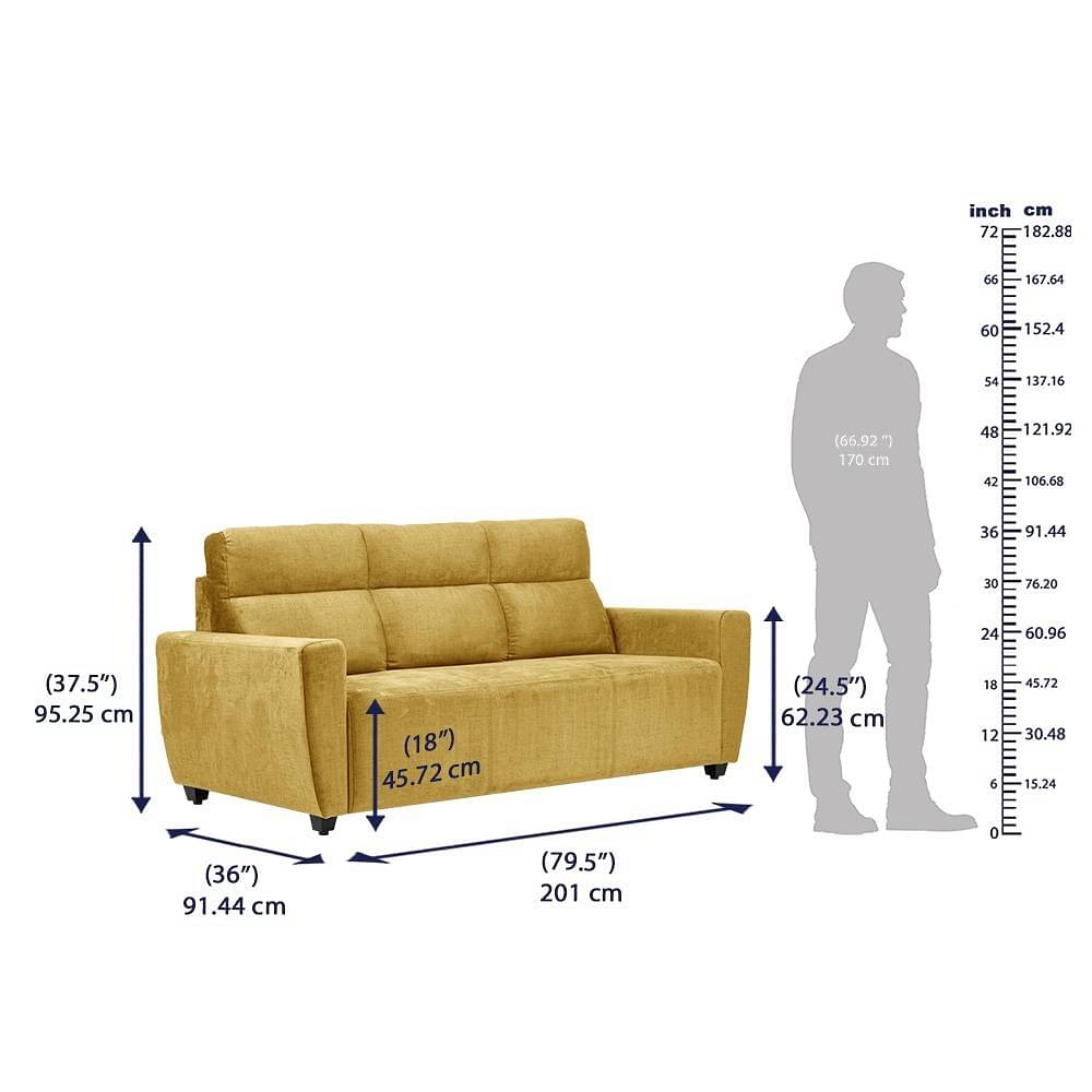 Werfo Milo Sofa Set - (3+1+1)  Yellow mosi 