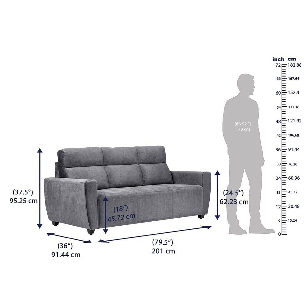 Werfo Milo Sofa Set - (3+1+1) Mosi Grey