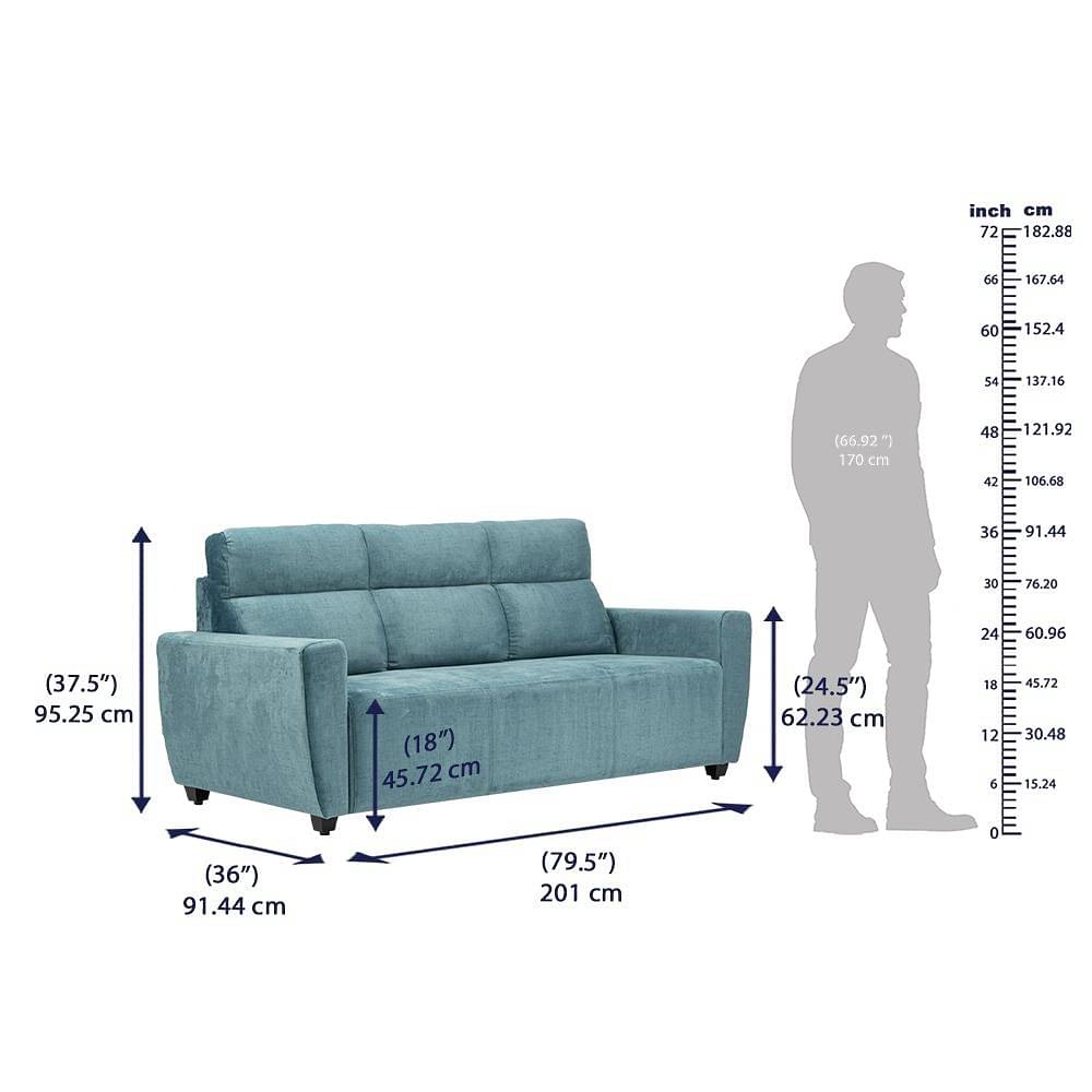 Werfo  Milo Sofa Set - (3+1+1) Skybluww Mosic