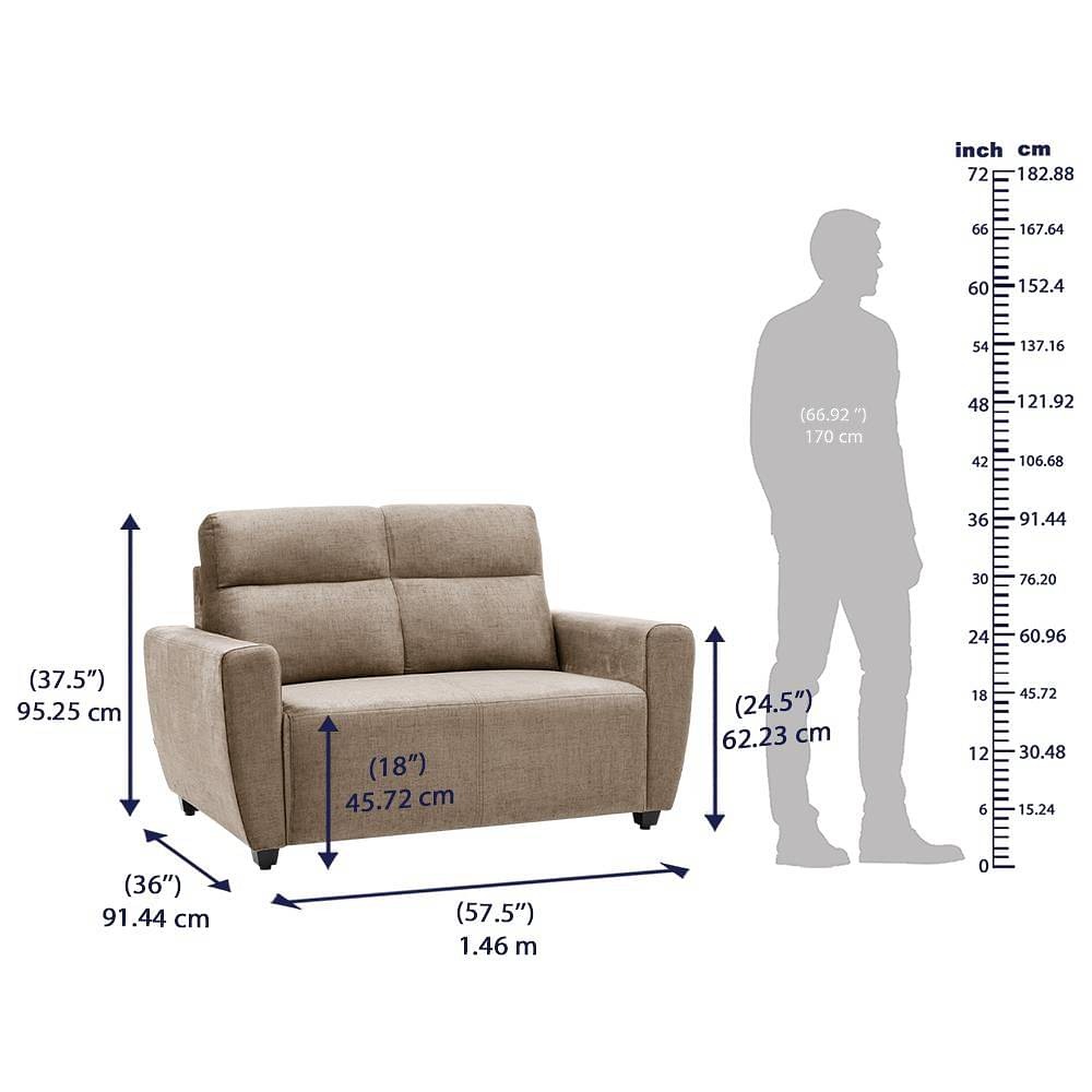 Werfo`` Milo Sofa Set - (3+2) Brownie Mosi