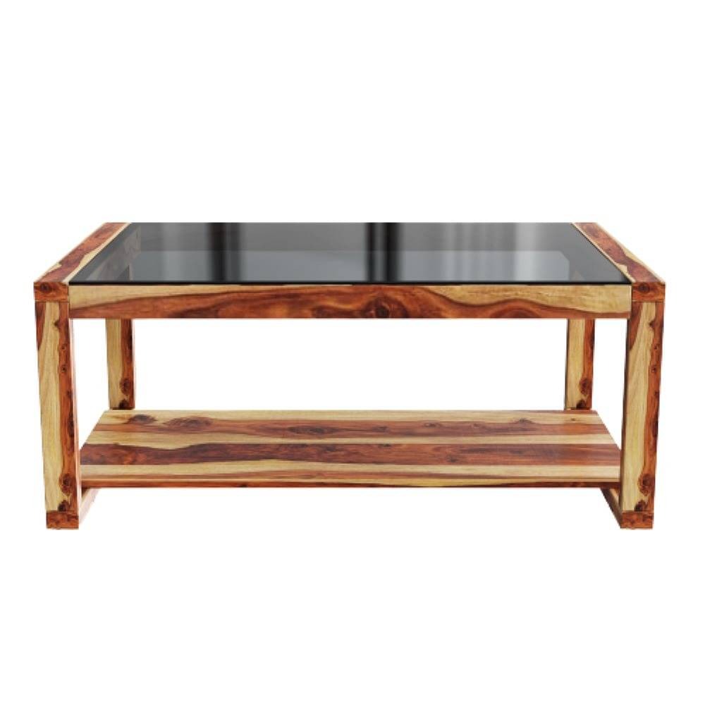 Werfo Timber Sheesham Wood Coffee Table - 36 inches x 24 inches x 14.9 inches