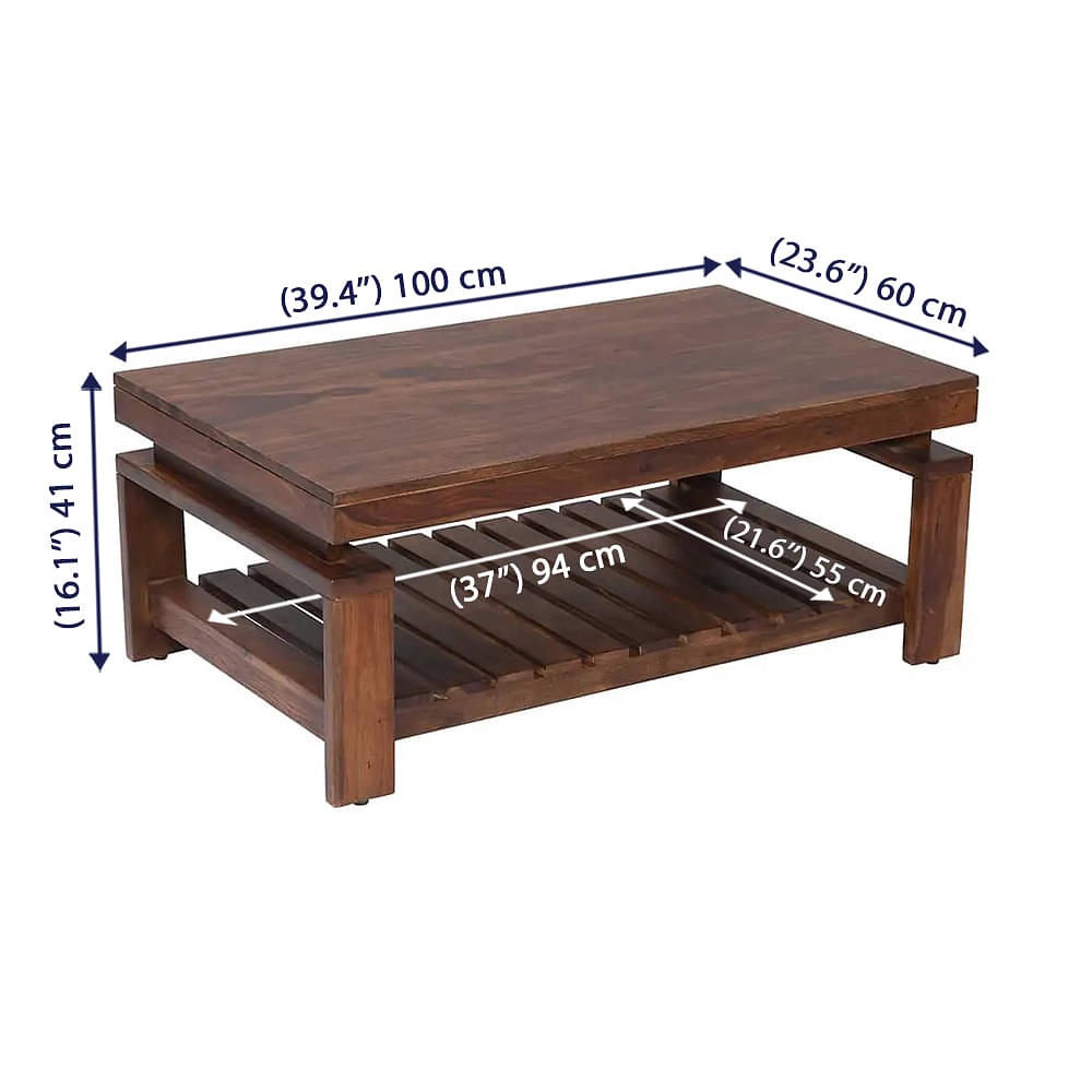 Werfo Costria Sheesham Wood Coffee Table