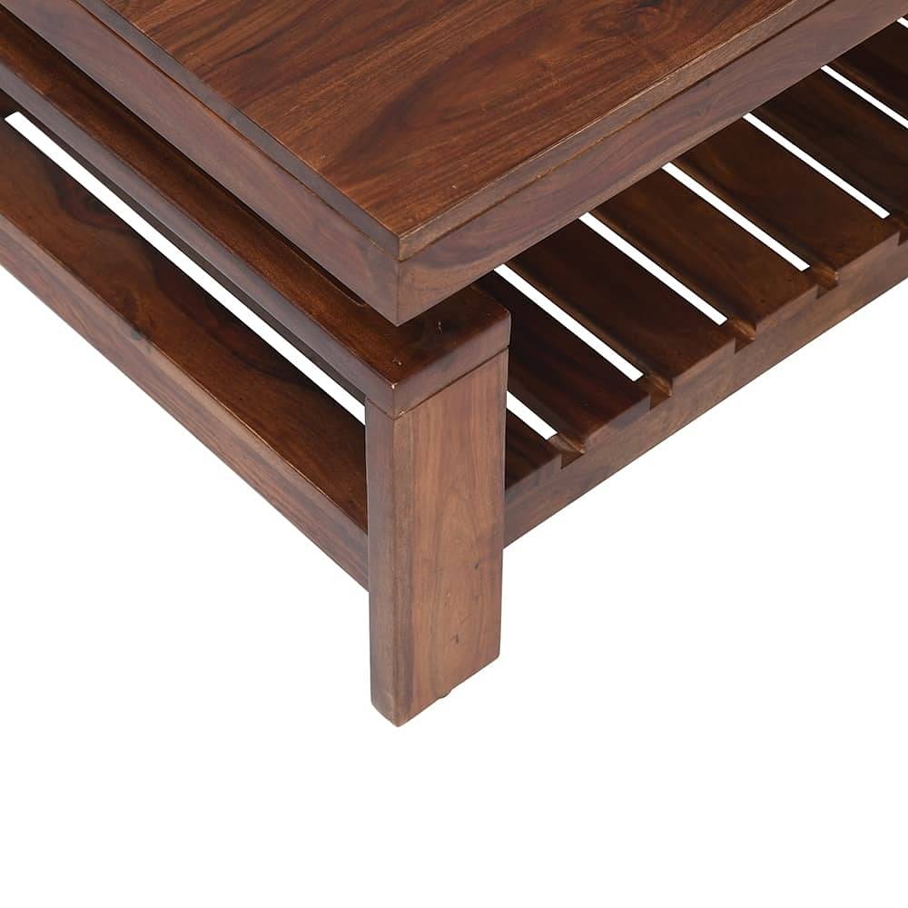 Werfo Costria Sheesham Wood Coffee Table - 39.3 x 23.62 x 16.14 inches