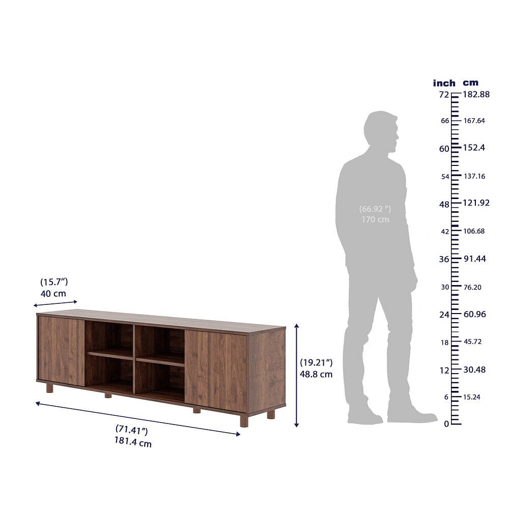 Werfo Peri TV Unit - 70.8 x 15.7 x 19.6 inches