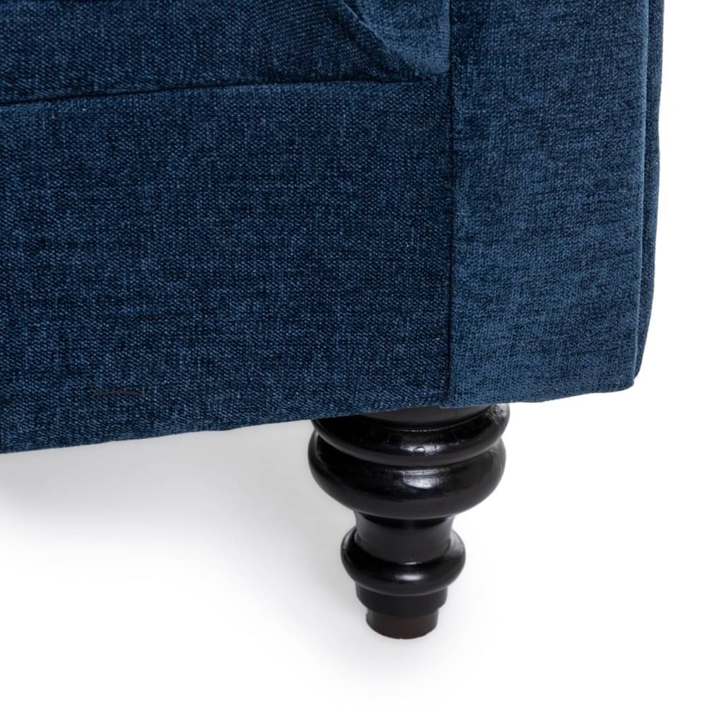 Werfo Chester Three Seater Cobalt Blue - 84 x 34 x 29.3 inches