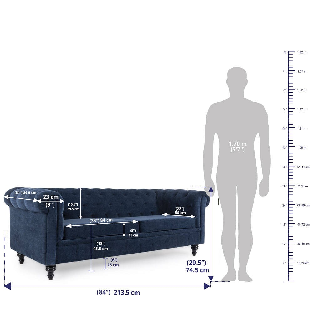 Werfo  Chester (3+1+1)  Seater Cobalt Blue 