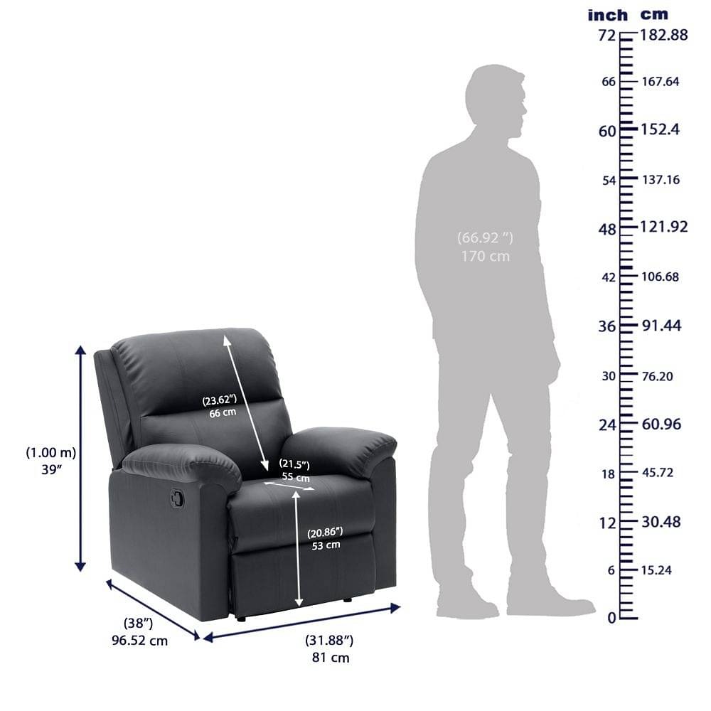 Werfo Mana Recliner - 1 Seater - Marble Grey