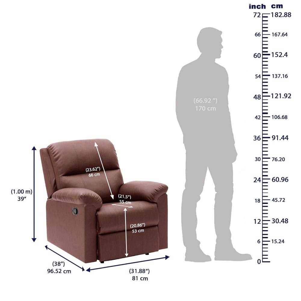 werfo Mana Recliner - 1 Seater - Tan