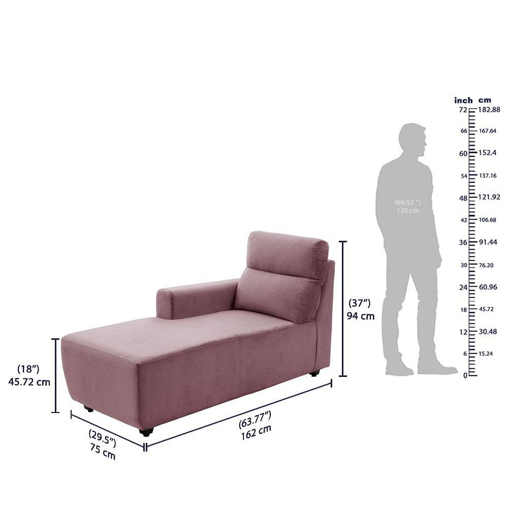 Milo L Shape Sofa Set (3 Seater + Left Aligned Chaise) Sectional, Set (3 Seater + Left Aligned Chaise), Rose Brown