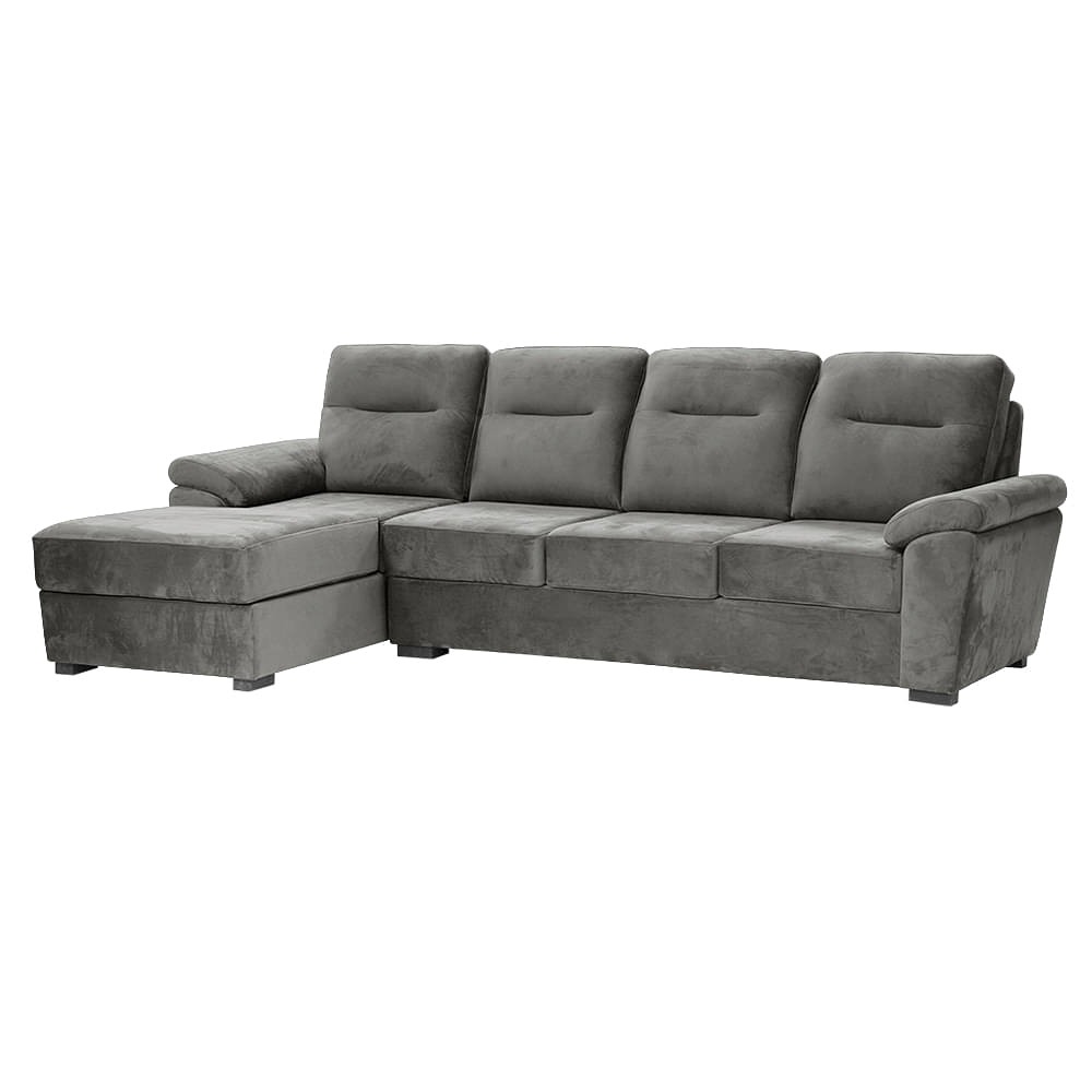 Werfo UL Model L - Shape Sofa Set (3 Seater + Left Aligned Chaise) - Velvet Tuscan Tan