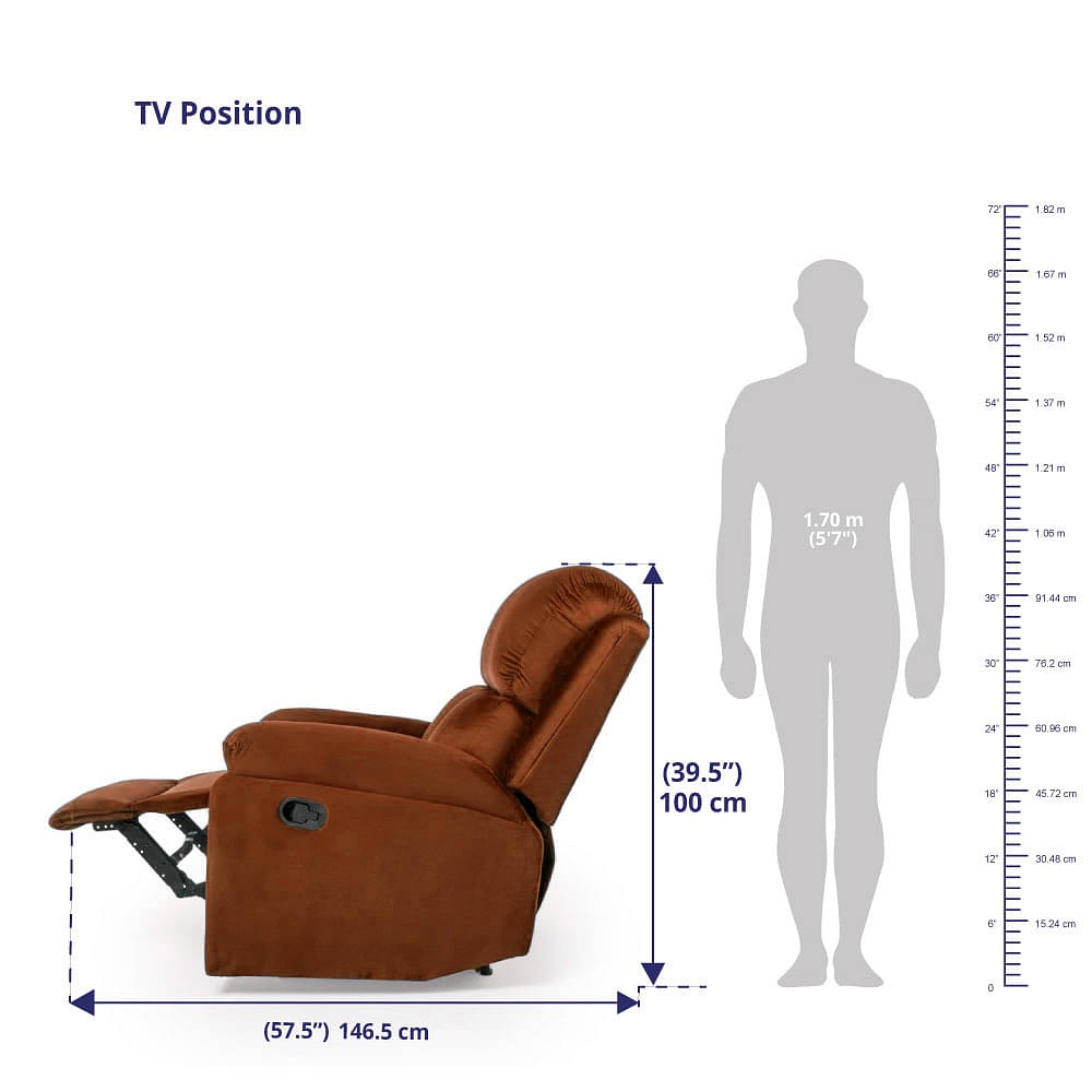 werfo Mojo Recliner - 1 Seater - Amber