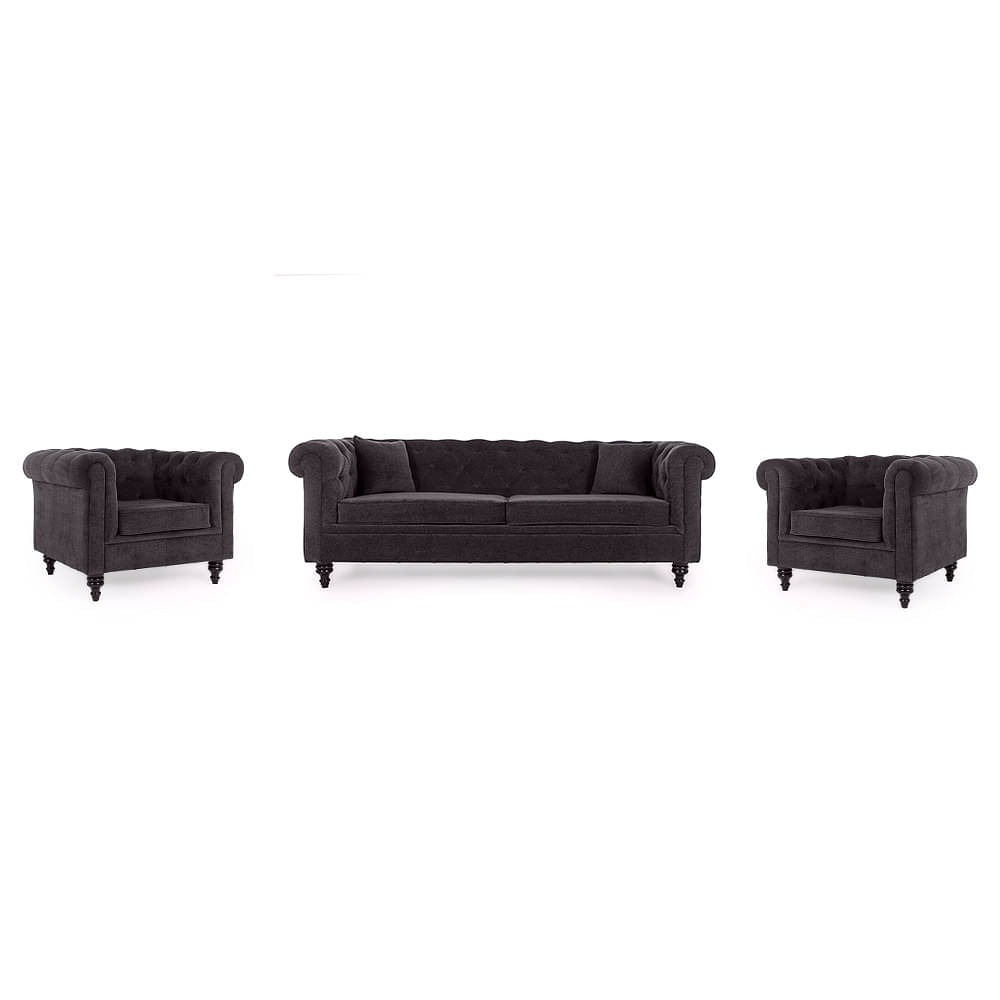 Werfo Chester Sofa Set (3+1+1) Smoke Grey