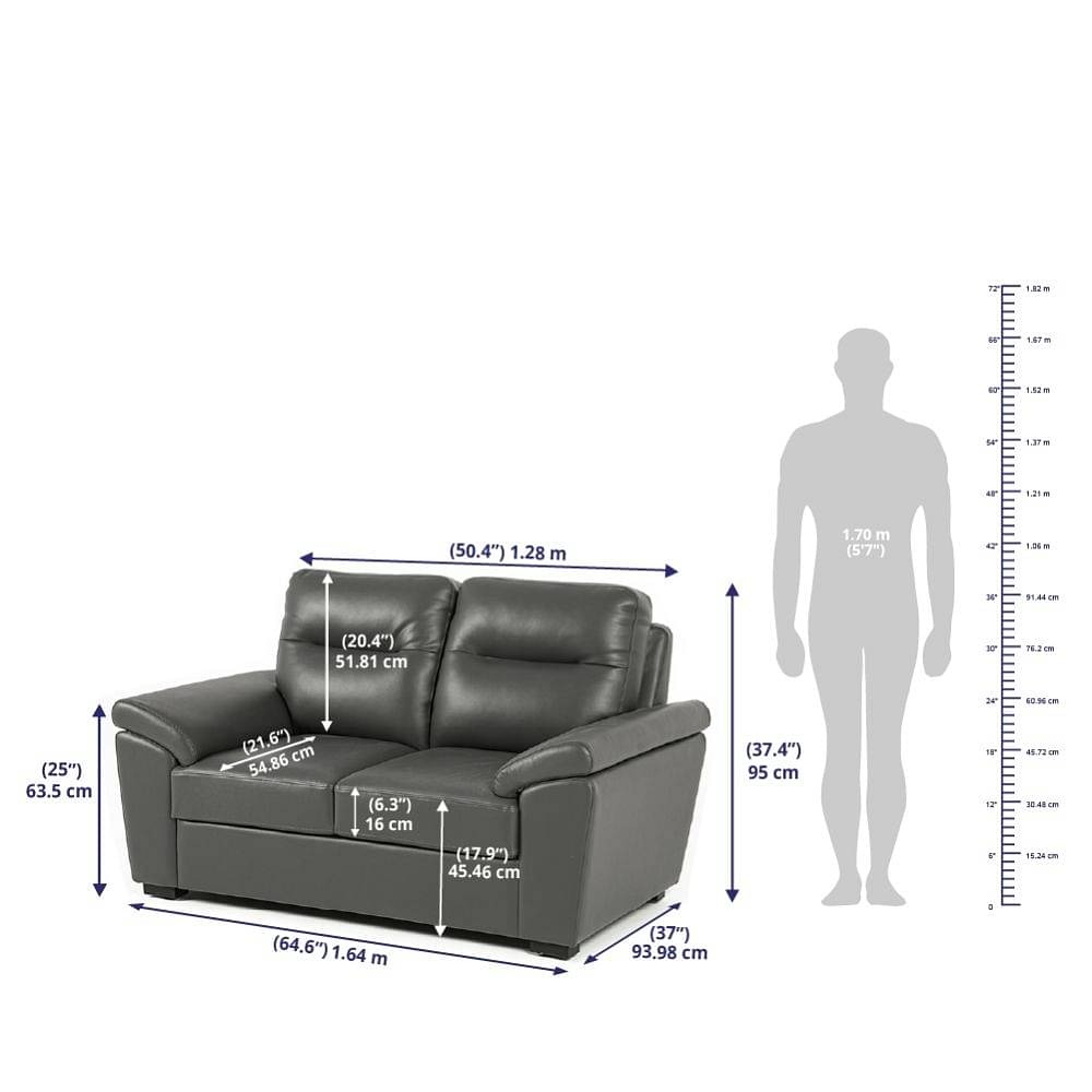 Werfo Ul model Sofa Set (3+2) Leatherette Thundercloud