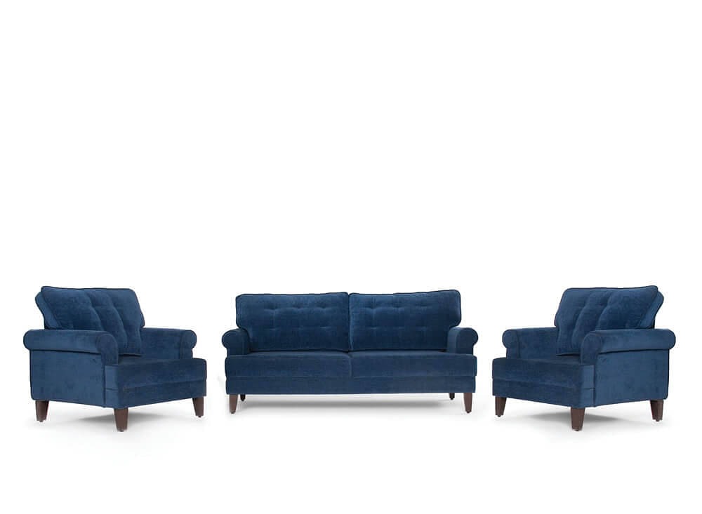 Werfo Daraz Sofa Set (3+1+1)  Malphino Cobalt Blue