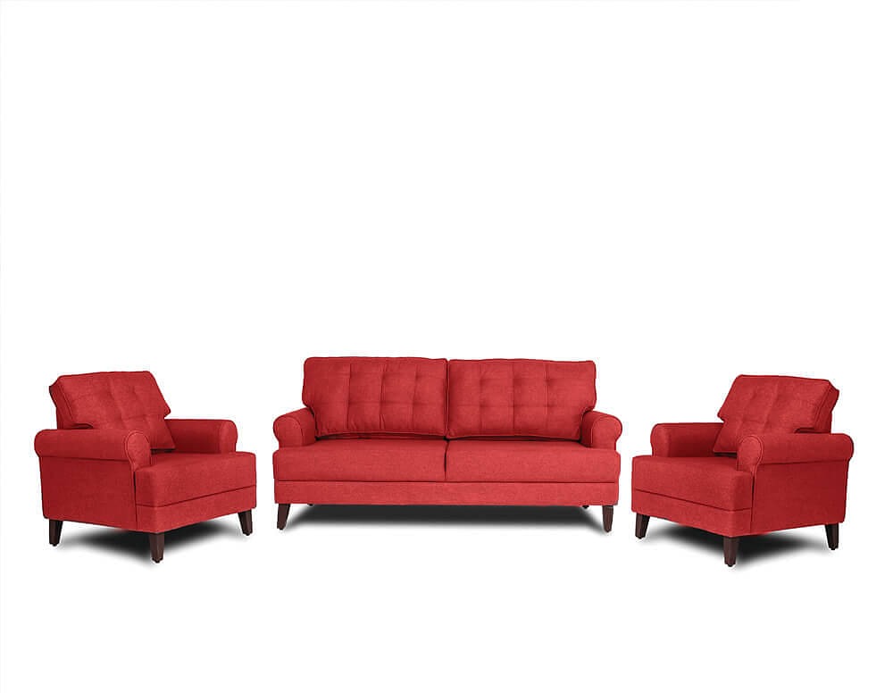 Werfo Daraz Sofa Set (3+1+1) Omega Red