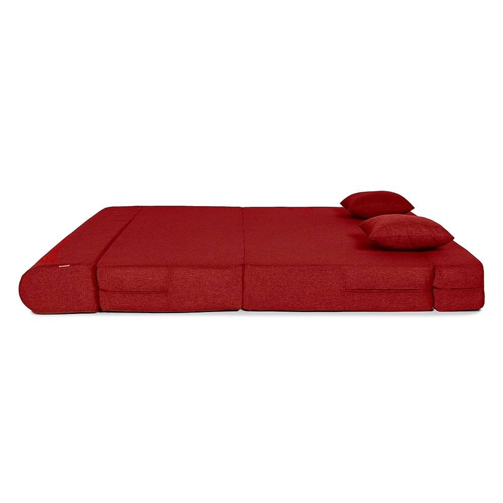 Werfo Zack Sofa cum Bed - Three Seater, Omega Rose