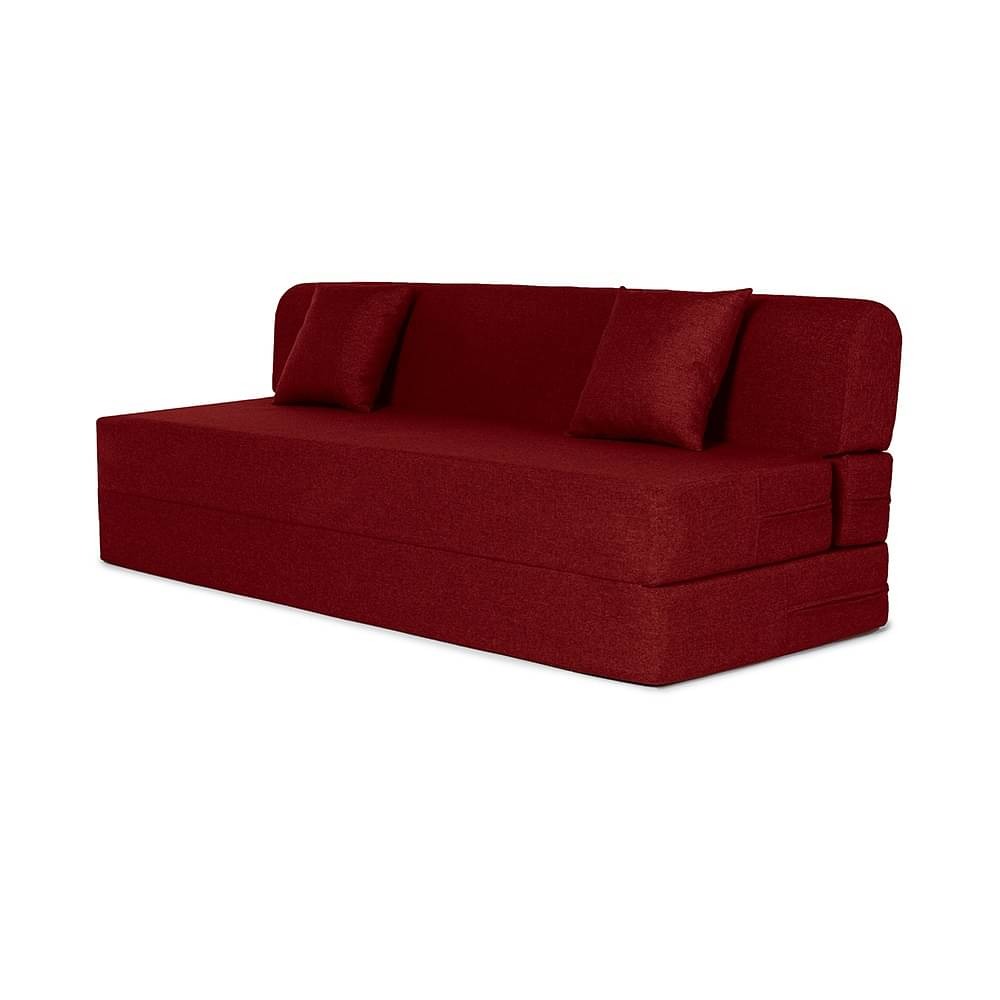 Werfo Zack Sofa cum Bed - Three Seater, Omega Rose