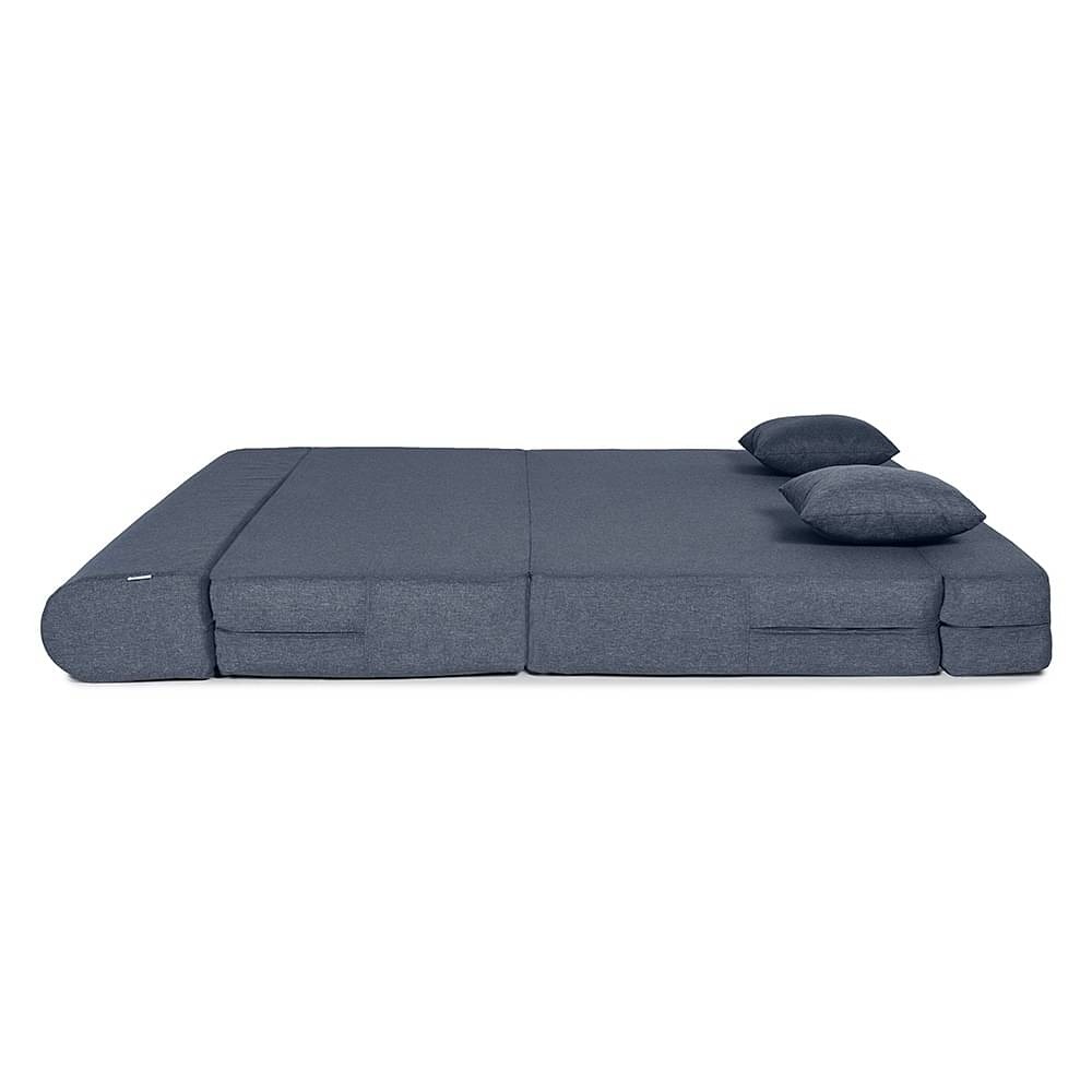 werfo Zack Sofa cum Bed - Three Seater, Omega Blue