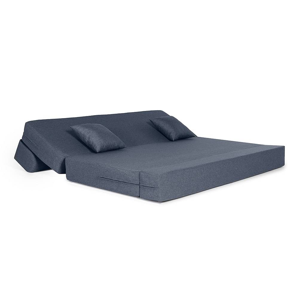 werfo Zack Sofa cum Bed - Three Seater, Omega Blue