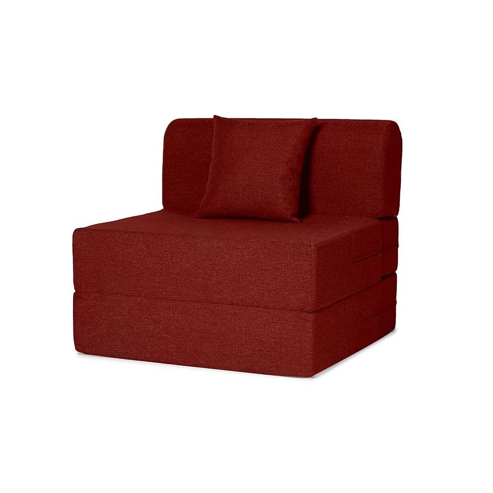 werfo Zack  Sofa cum Bed - One Seater, Omega Rose