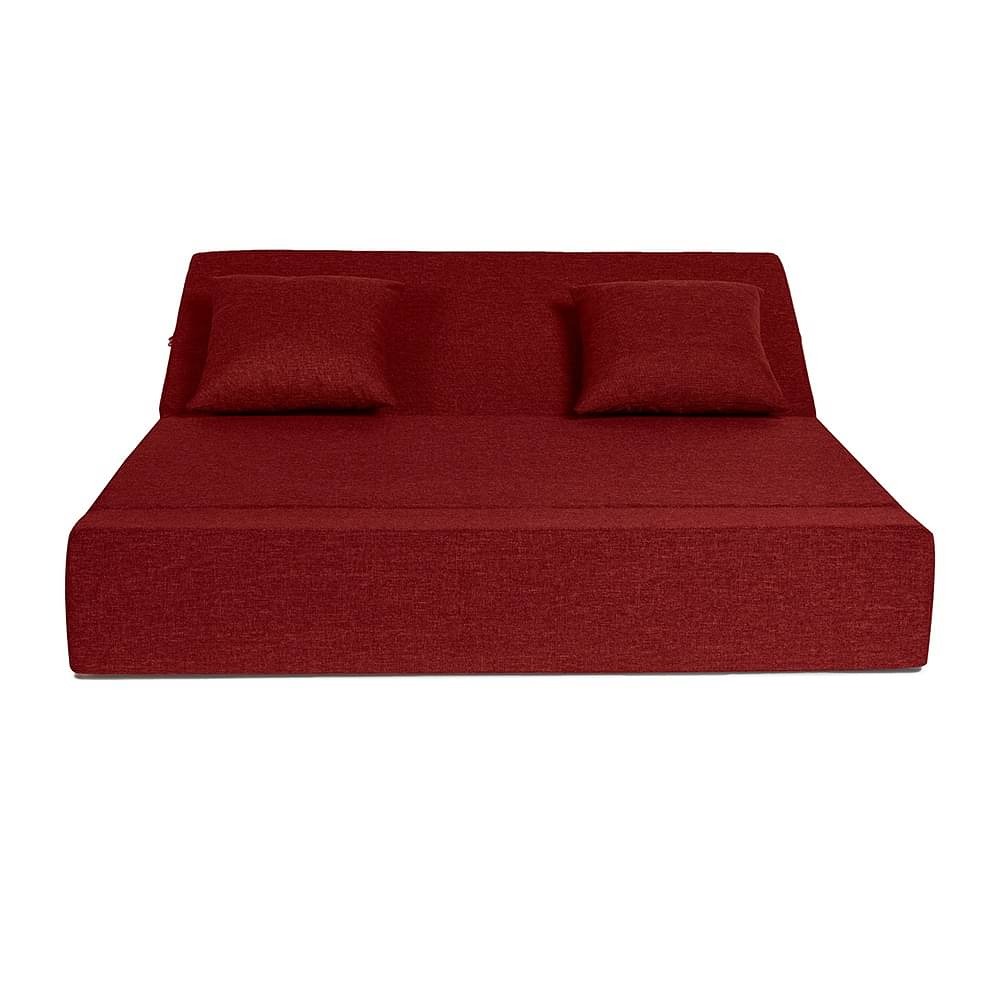 werfo Zack Sofa cum Bed - Two Seater, Omega Rose