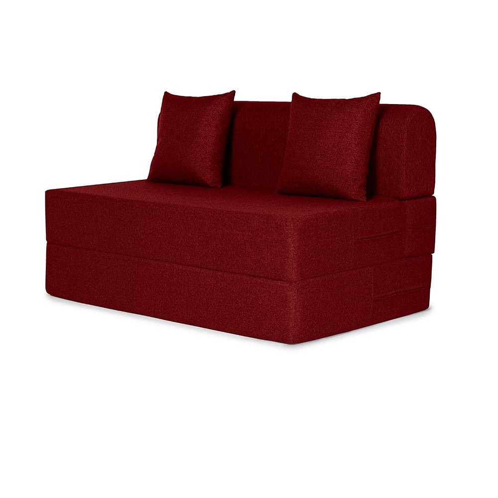 werfo Zack Sofa cum Bed - Two Seater, Omega Rose