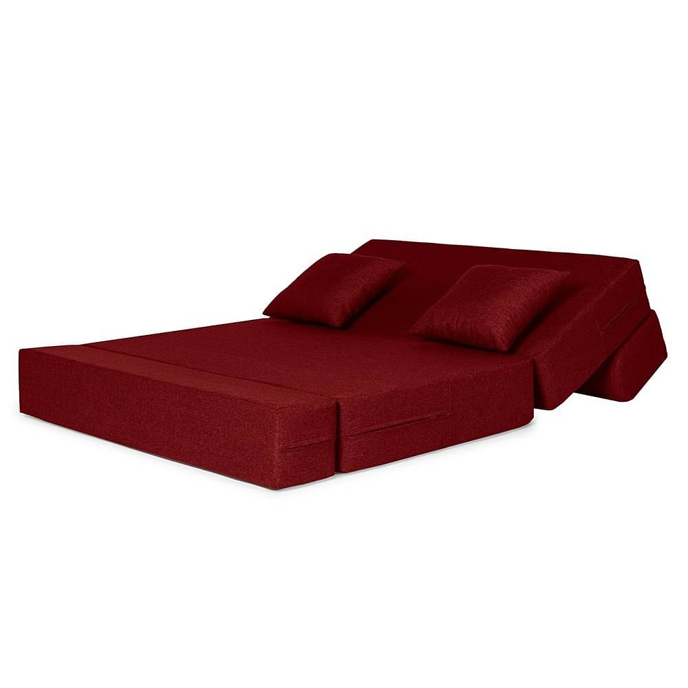 werfo Zack Sofa cum Bed - Two Seater, Omega Rose