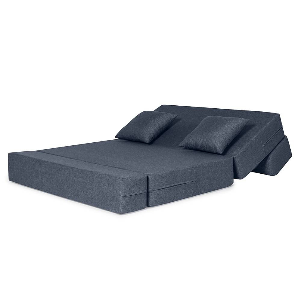 werfo Zack Sofa cum Bed - Two Seater, Omega Blue