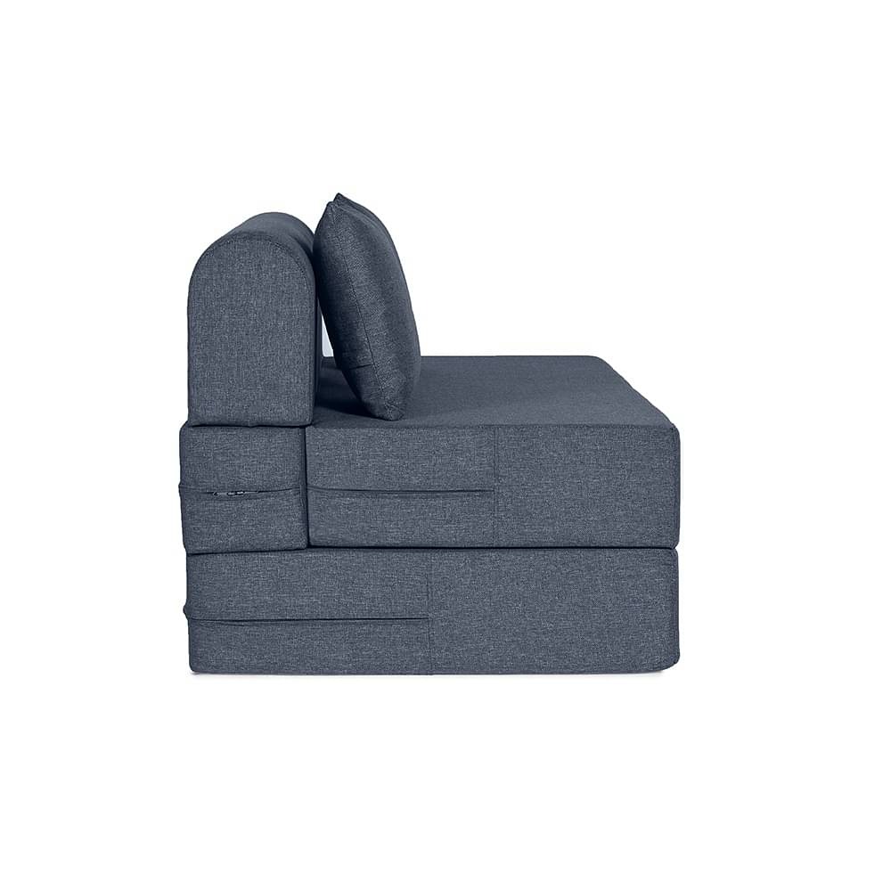 werfo Zack Sofa cum Bed - Two Seater, Omega Blue