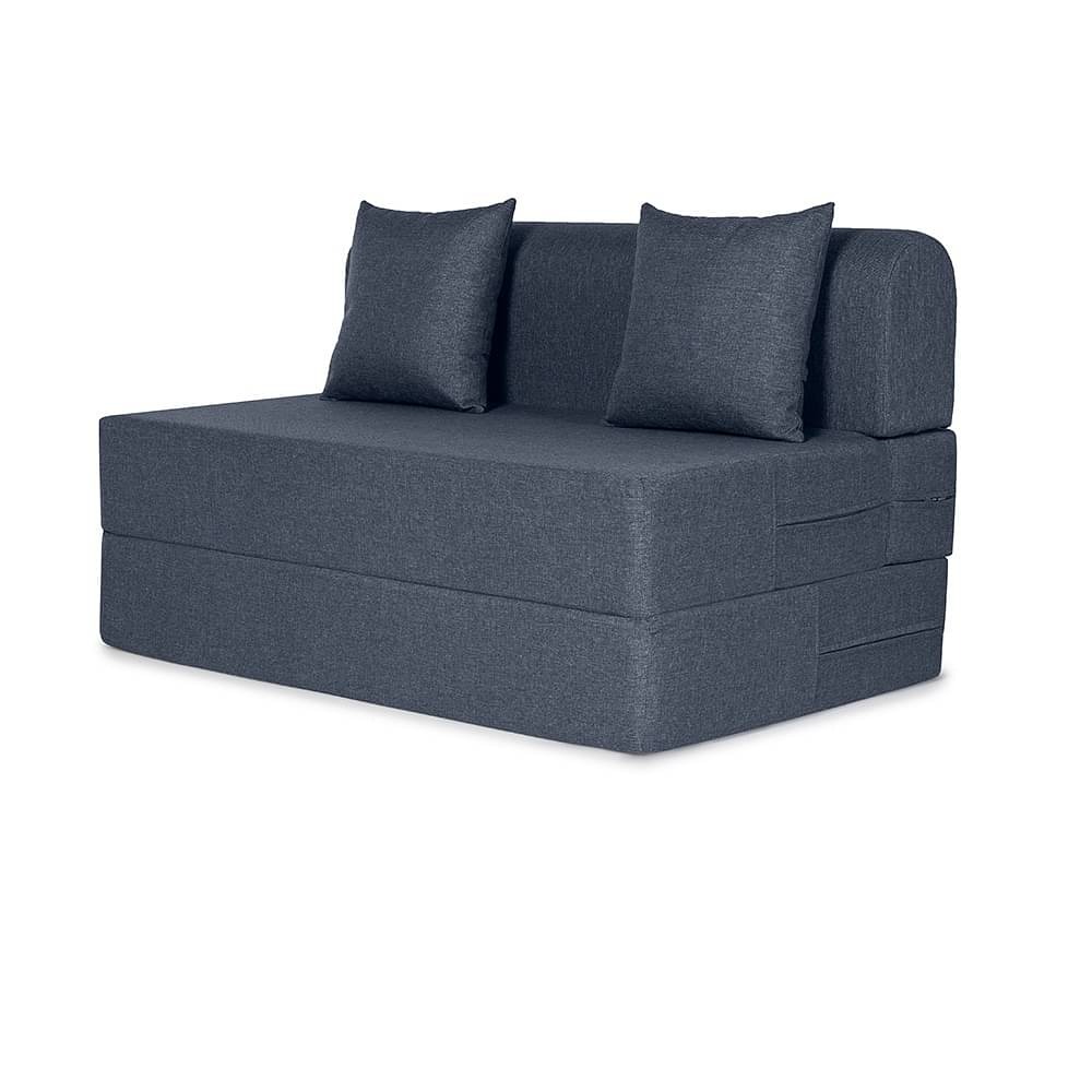 werfo Zack Sofa cum Bed - Two Seater, Omega Blue