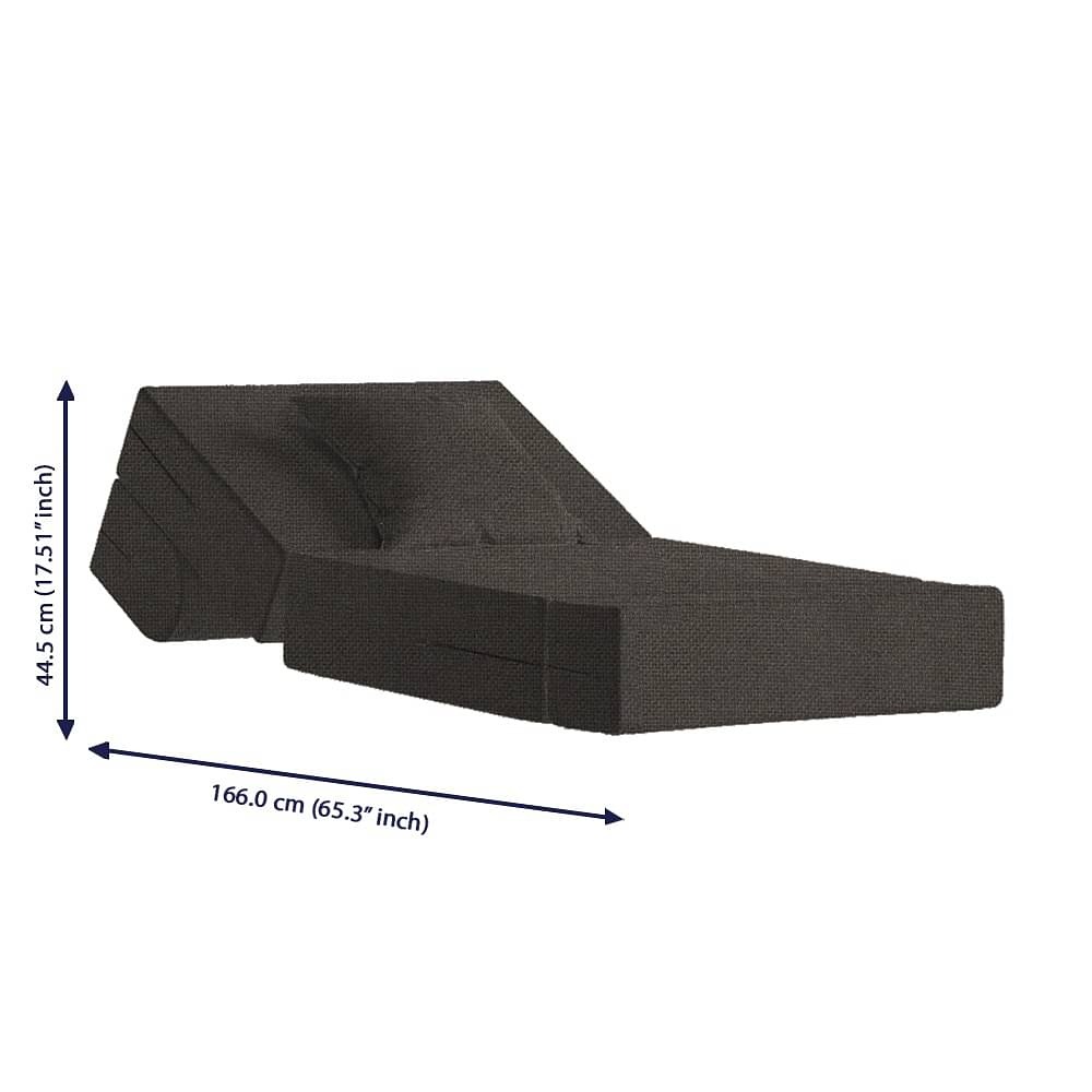 Werfo Zack Sofa cum Bed - One Seater, Omega Ash Grey