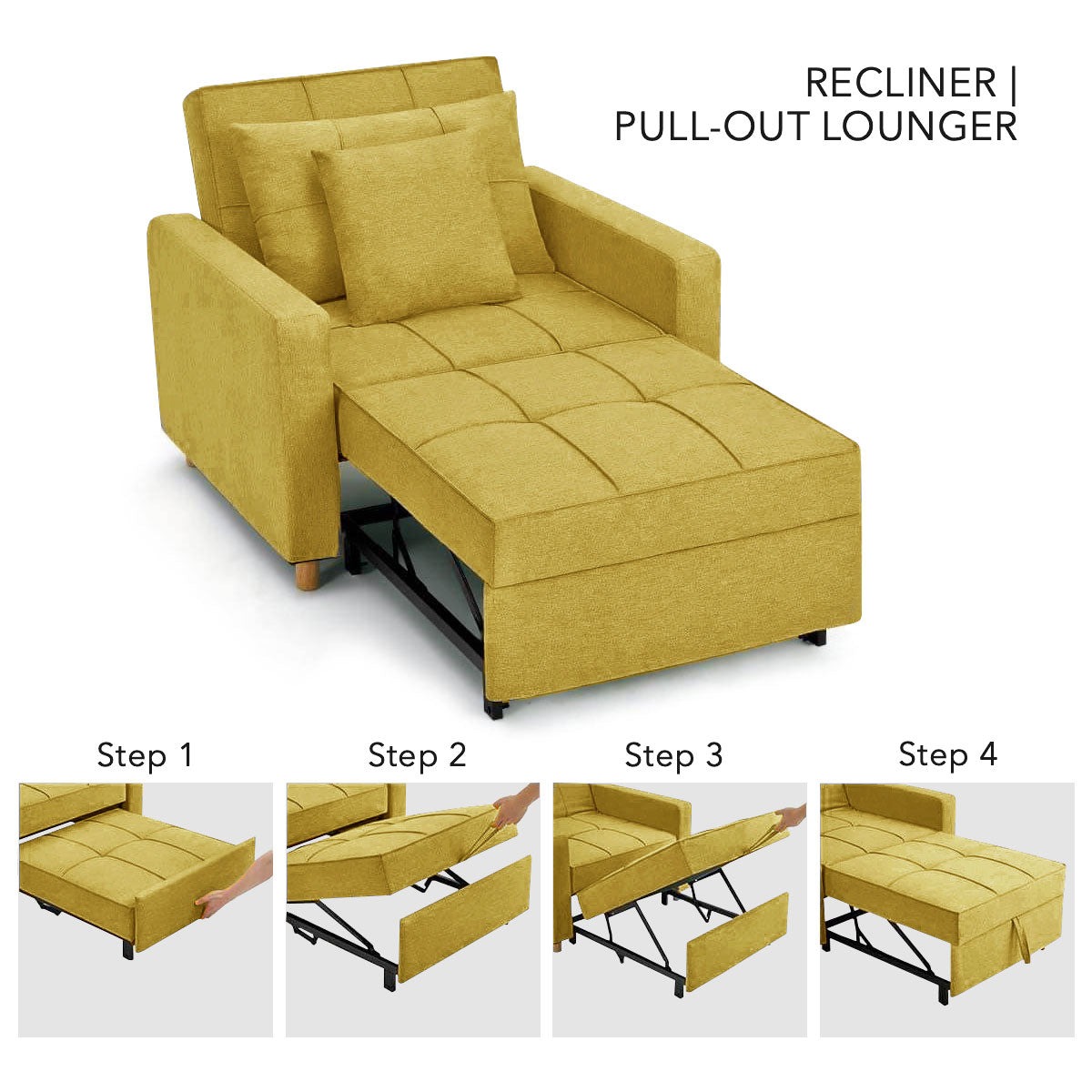 Werfo   Derby Convertible Armchair | Lounger | Bed