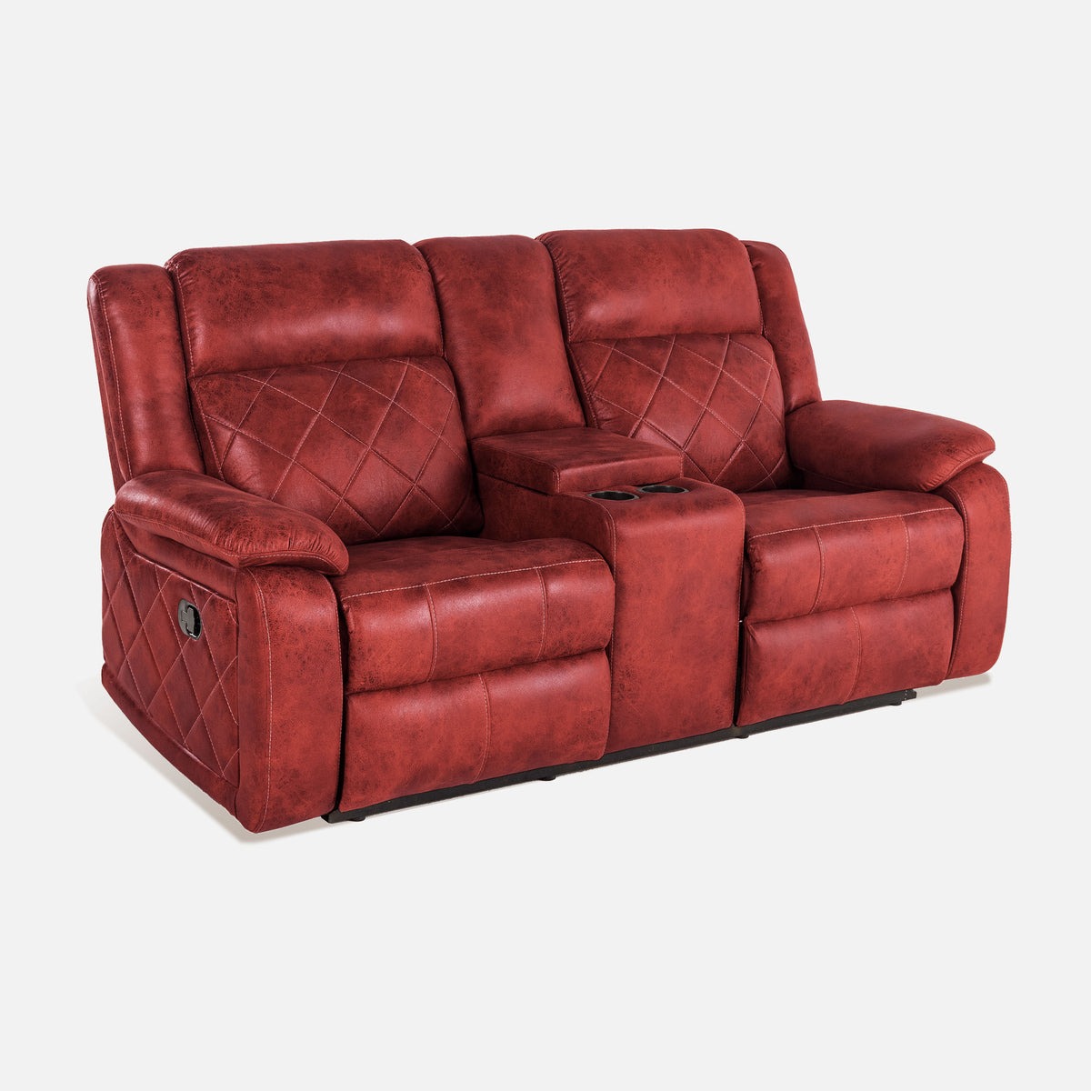 Werfo Marvel 2 Seater Recliner With Console (Red)