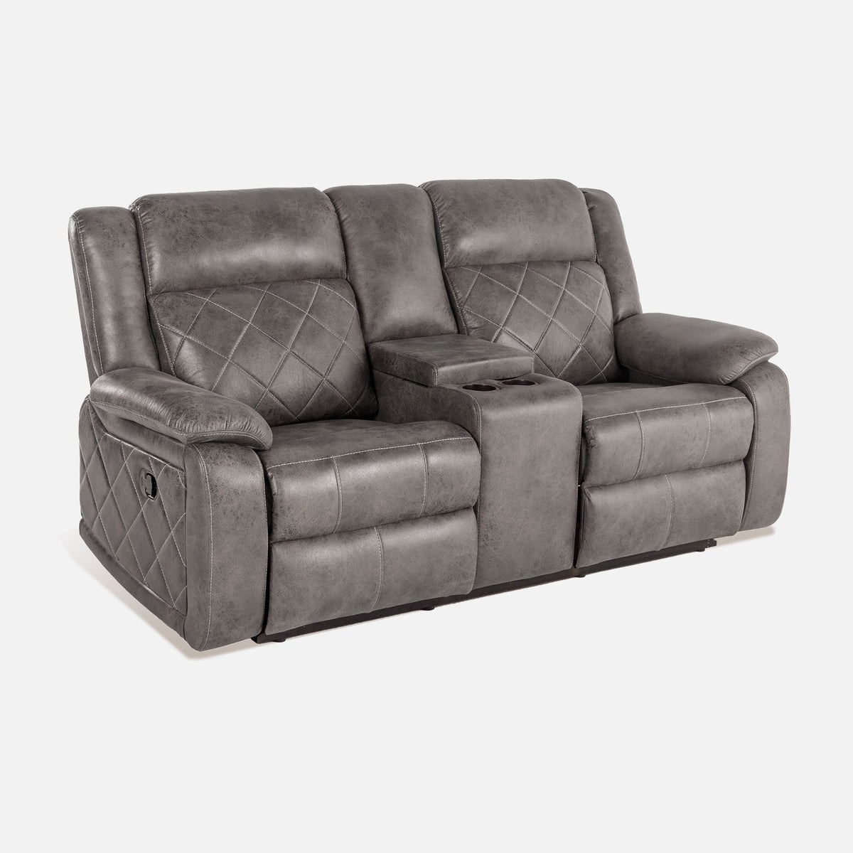 Werfo Marvel 2 Seater Recliner With Console (grey) - 186.69 cm x 96.52 cm