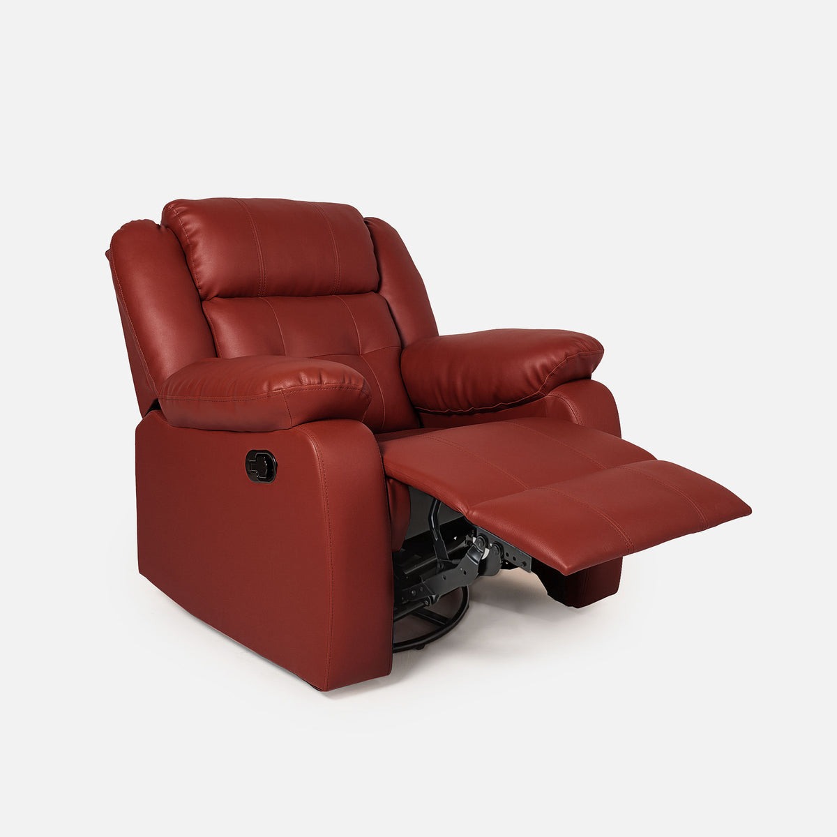 Werfo Roseli Leatherette Recliner Marrooon - H 38"x W 35" x D 32"