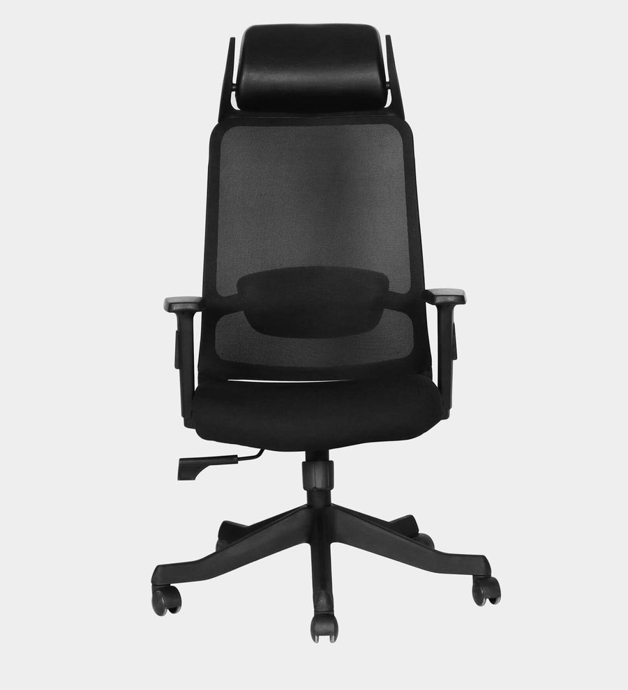 Werfo Orion Breathable Mesh Ergonomic Chair in Black Colour with Headrest