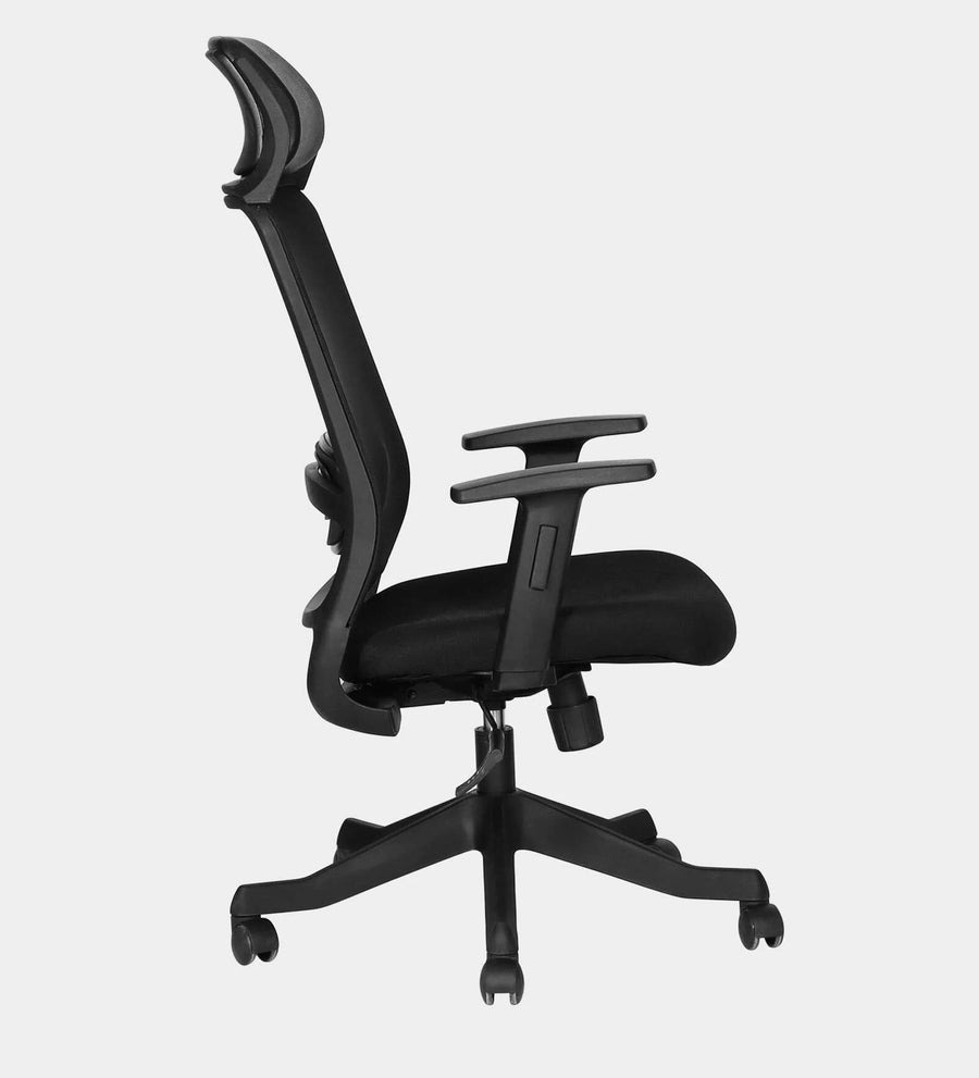 Werfo Orion Breathable Mesh Ergonomic Chair in Black Colour with Headrest