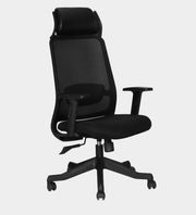 Werfo Orion Breathable Mesh Ergonomic Chair in Black Colour with Headrest