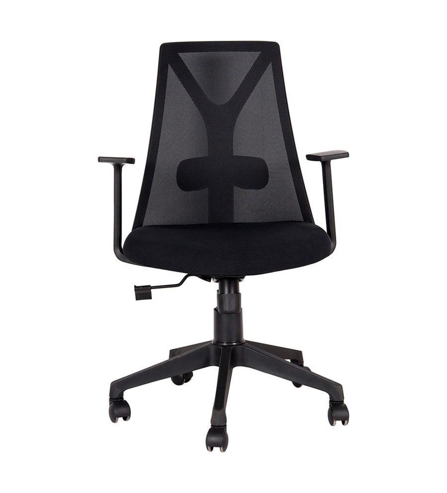 Werfo Libra Medium Back Chair in Black Colour