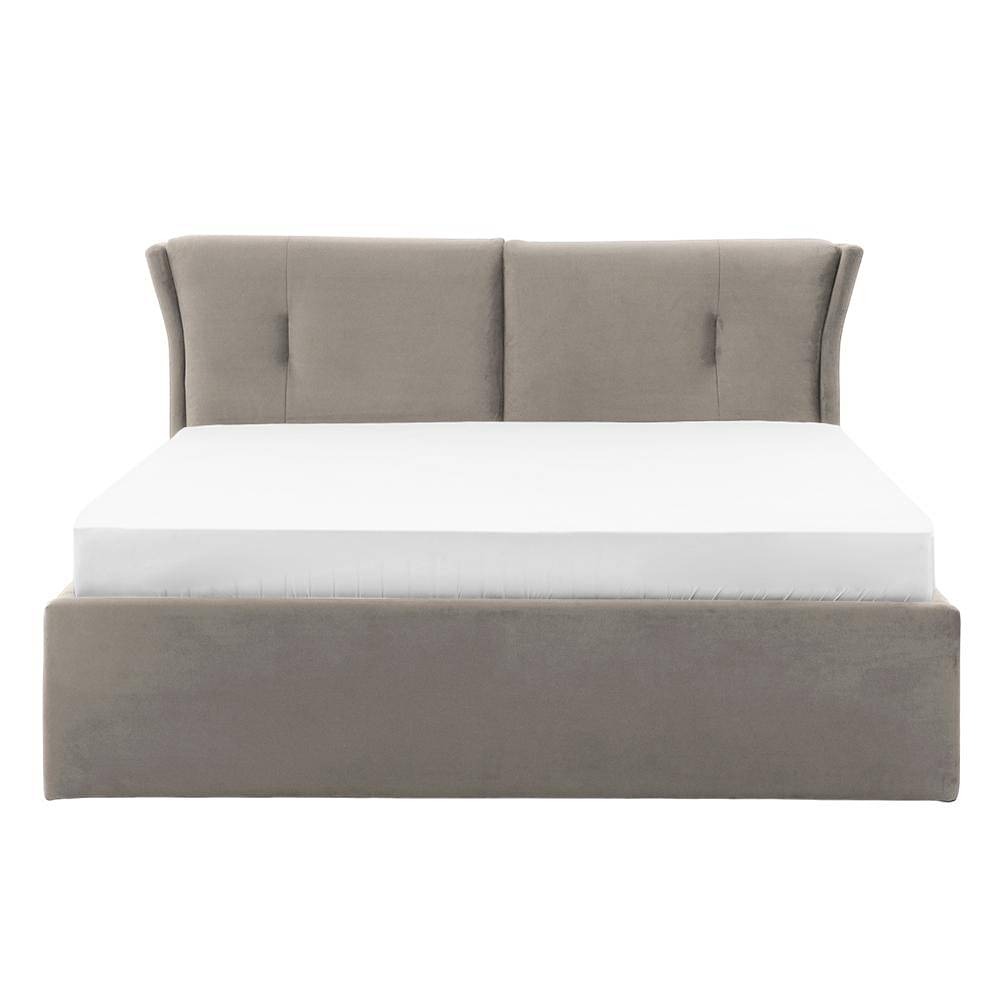 Werfo Logan King Size Solid Wood Upholstered Bed - 80.3 x 76.9 x 44.6 Inches, 80.3 x 76.9 x 44.6 Inches