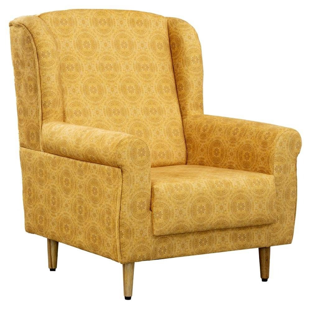 werfo Tropical Wing Chair - Printed Fabric Paula - 27.5