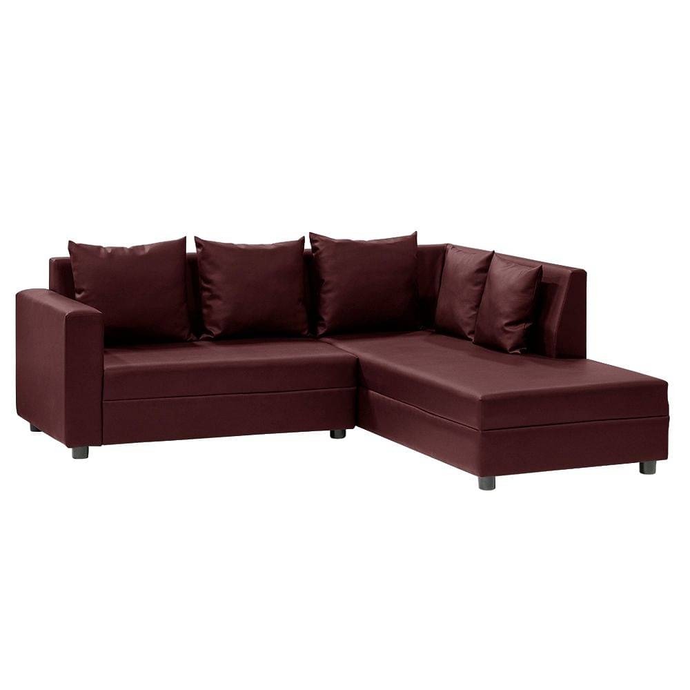 Werfo Skiver L Shape Sofa Set (2 Seater + Right Aligned Chaise) Sangria