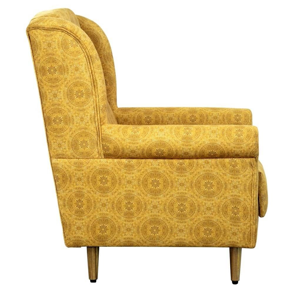 werfo Tropical Wing Chair - Printed Fabric Paula - 27.5