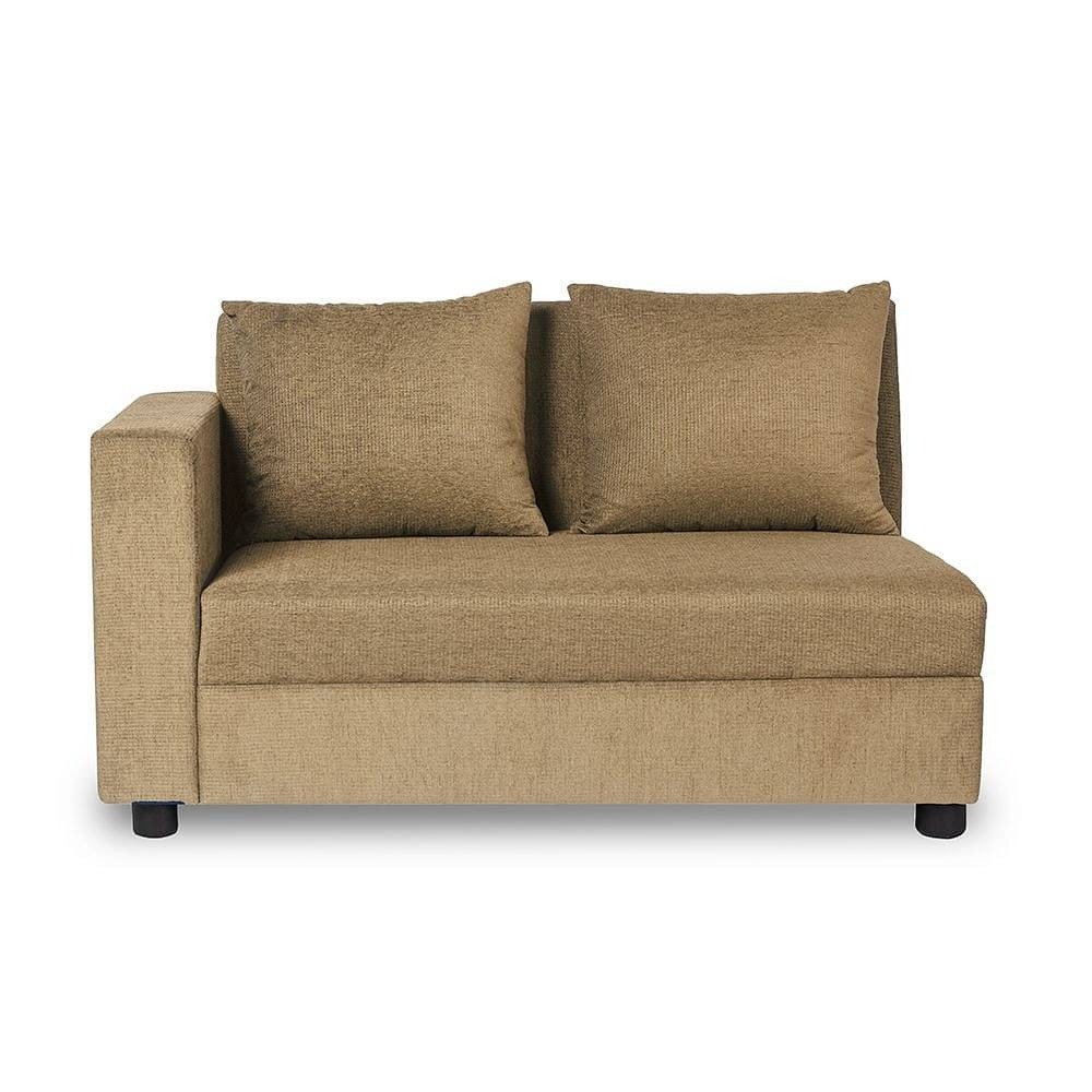 Werfo Skiver L Shape 6 Seater Sofa Set (3 Seater + Right Aligned Chaise)  Amphora Brown - 117.2