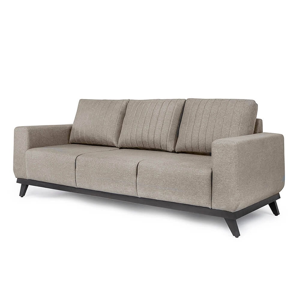 Werfo Barcelona Sofa - Three Seater Omega Pearl - L 2.2m x W 88cm x H 85cm (87 x 35 x 33Inches)