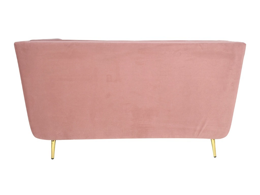 werfo Mofasa Sofa In Rose Gold Premium Velvet Fabric ( 2 seater) - 60(W) x 32(D) x 31(D)