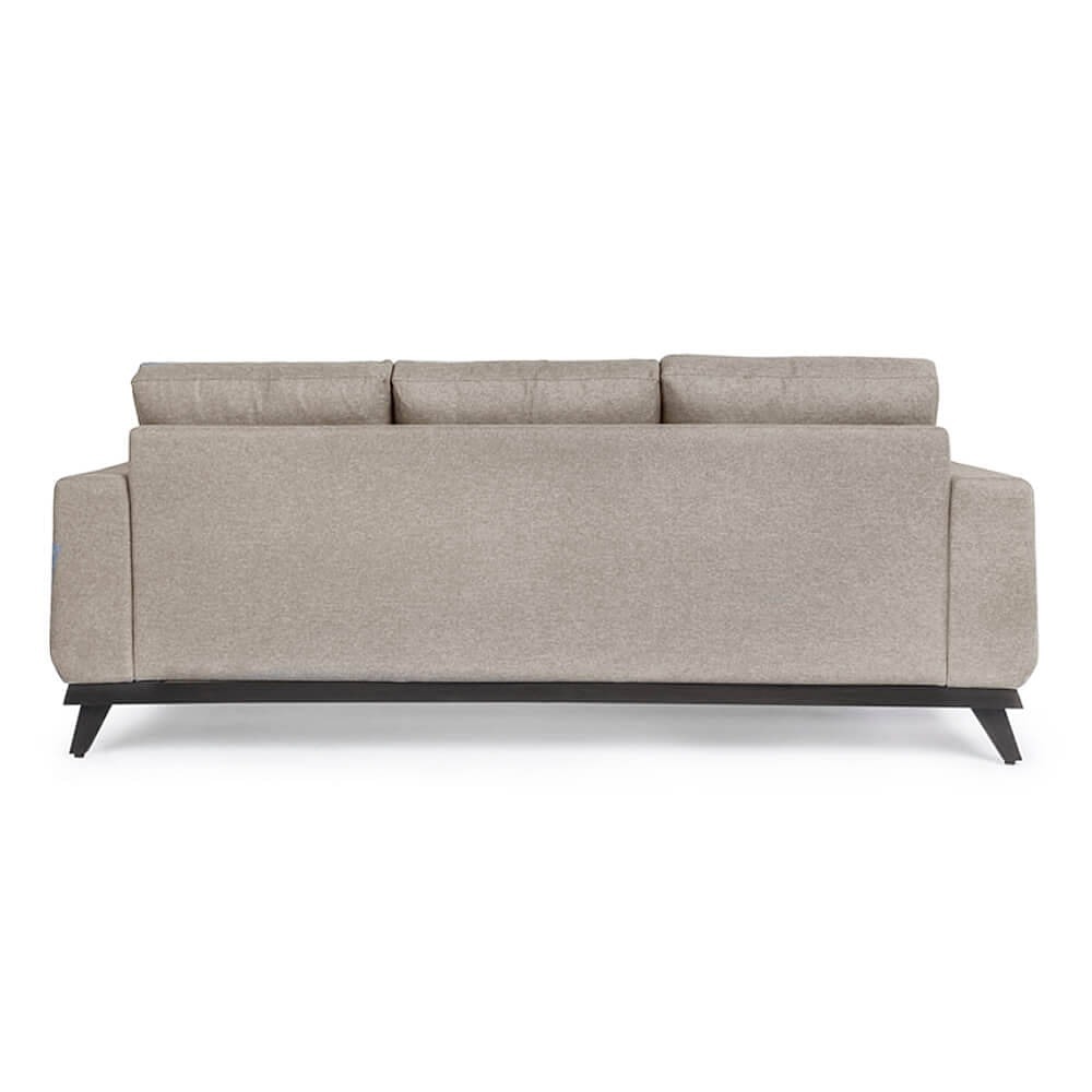 Werfo Barcelona Sofa - Three Seater Omega Pearl - L 2.2m x W 88cm x H 85cm (87 x 35 x 33Inches)