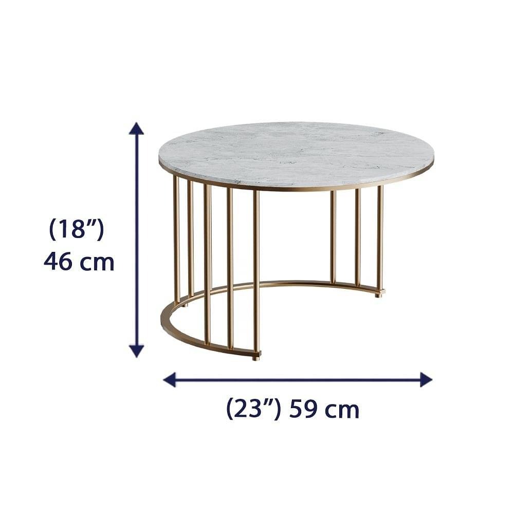 Werfo Frappe Coffee Table - Top Size: 59X59 cm & 46X46 cm Height: 46 & 41 cm (23.22 X 23.22 ) & (18.11 X 18.11) Inches