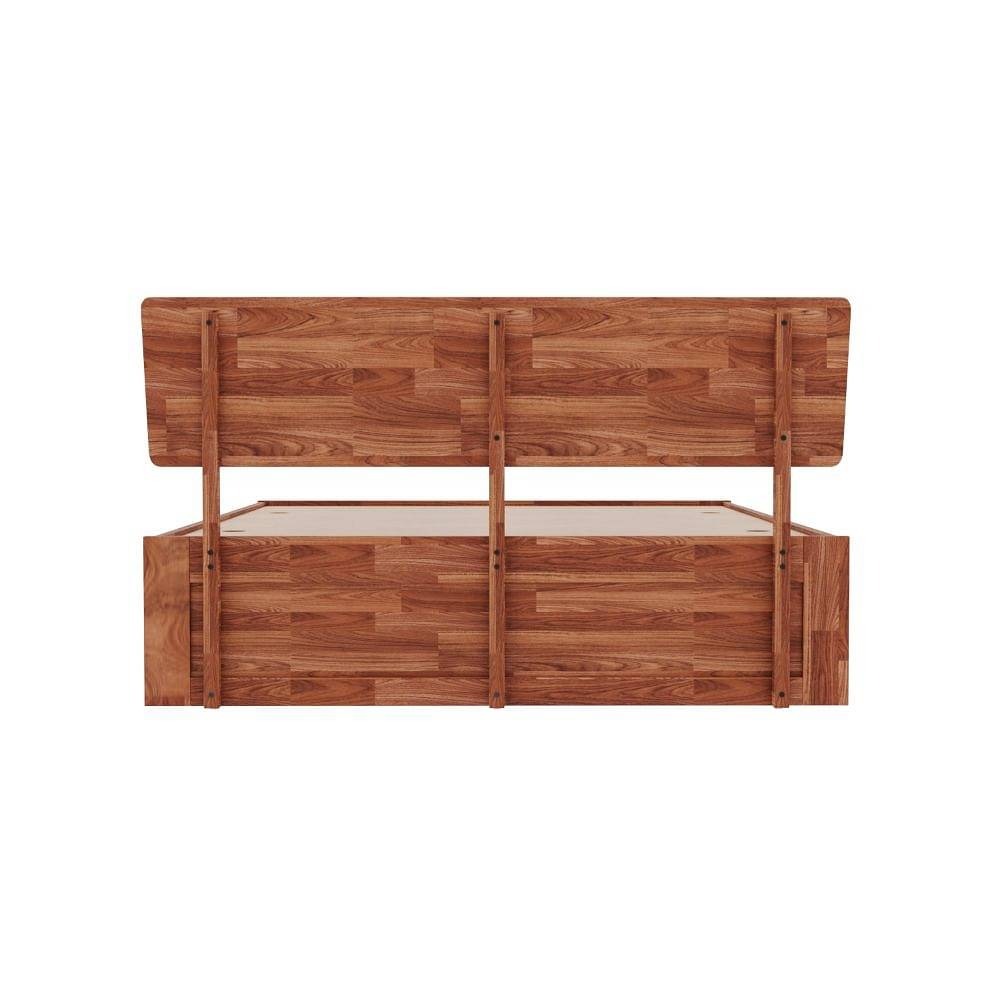 Werfo Ara King Teak Bed With Storage King, 78" x 72", With Storage, Teak Wood, Natural Teak| 1.98m x 1.83m